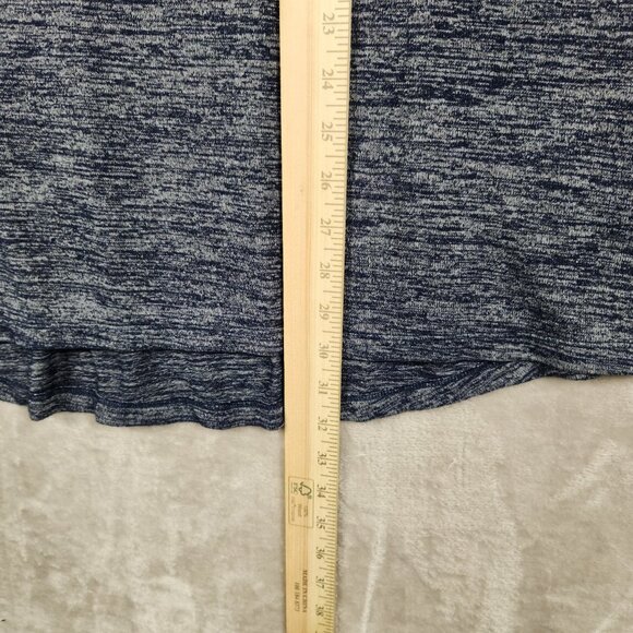 NATURAL REFLECTIONS Top Oversized Heather Navy Blue Pullover Womens Size L - Picture 5 of 8
